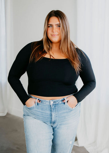 Veda Square Neck Seamless Top by Lily & Lottie product view