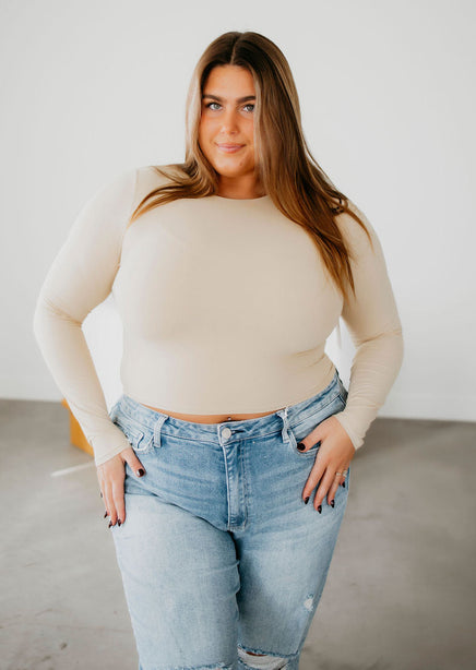 Stevie Crew Neck Seamless Top by Lily & Lottie product view