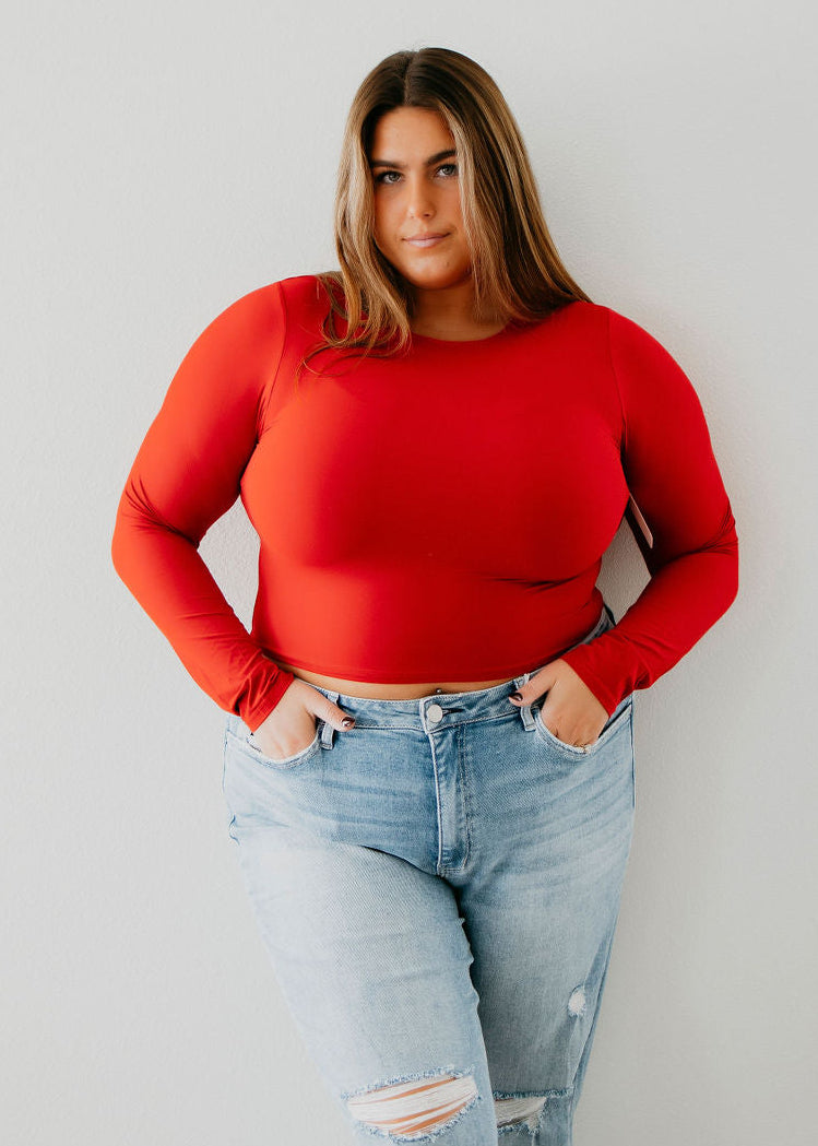 Stevie Crew Neck Seamless Top by Lily & Lottie
