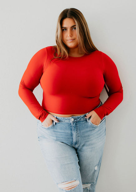 Stevie Crew Neck Seamless Top by Lily & Lottie product view