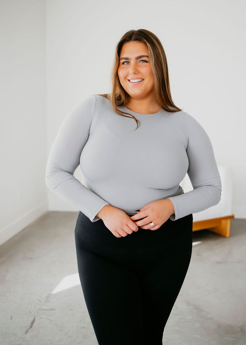 Stevie Crew Neck Seamless Top by Lily & Lottie