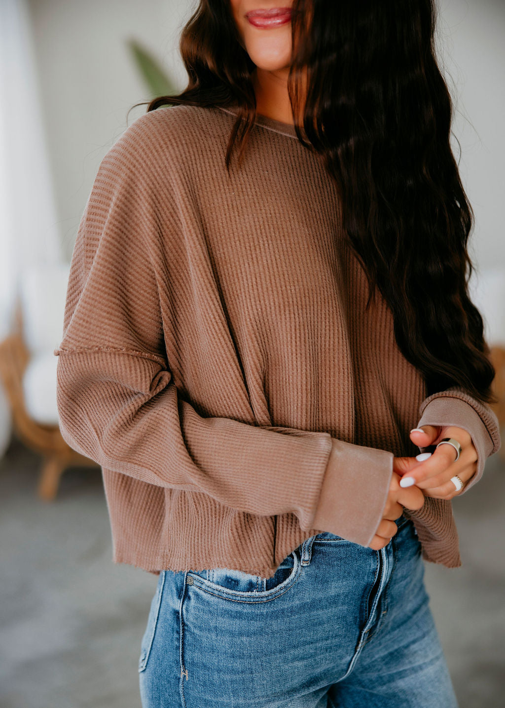 Addy Waffle Knit Top