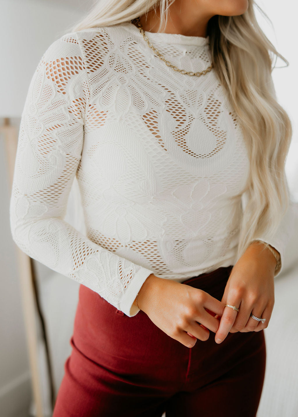 Rachelle Mesh Top