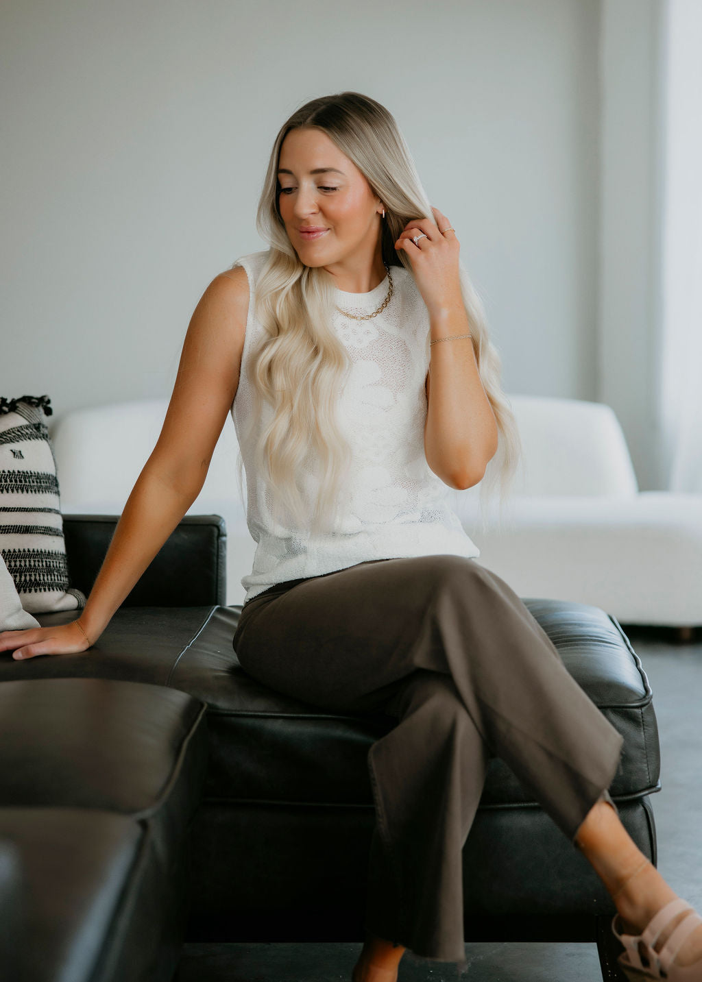 Skyla Floral Mesh Tank