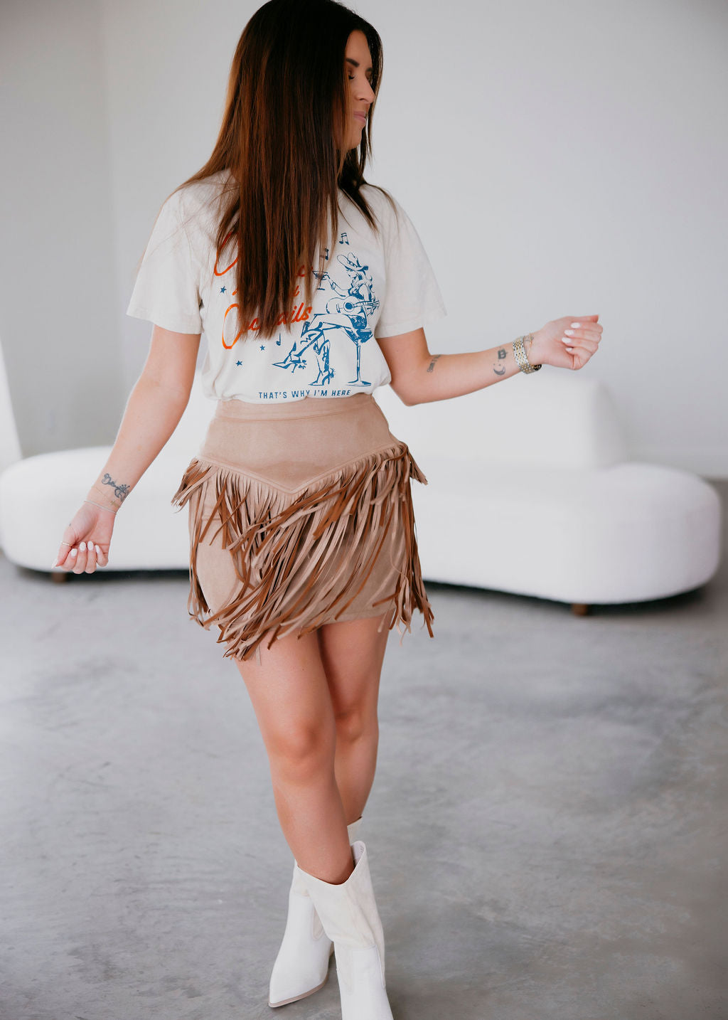 Talia Fringe Mini Skirt