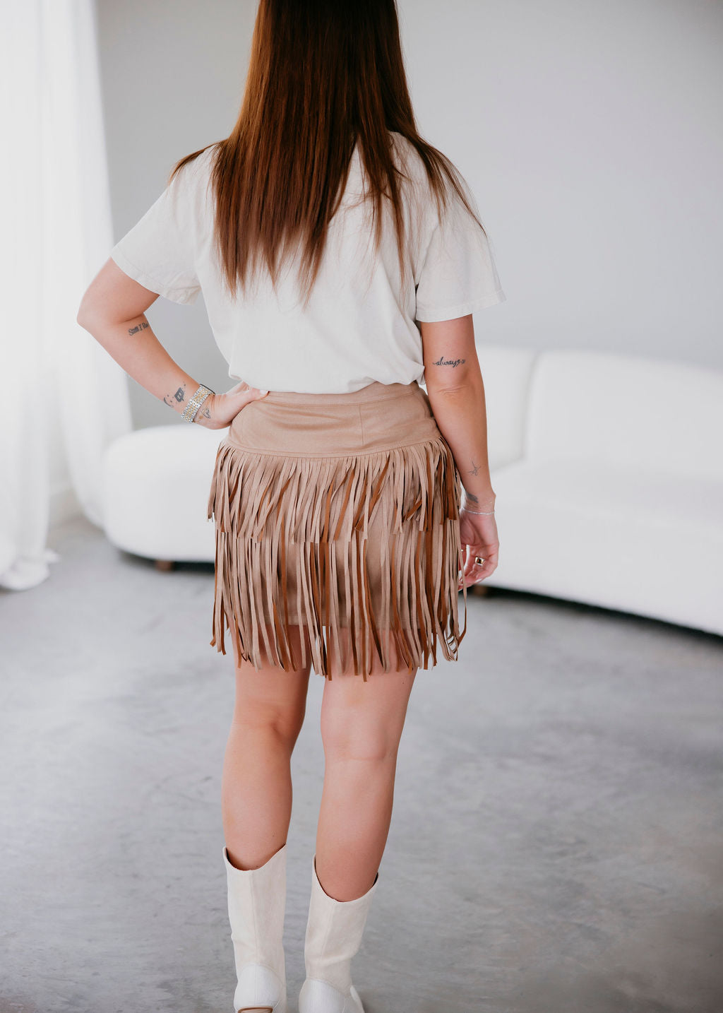Talia Fringe Mini Skirt