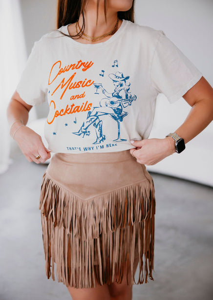 Talia Fringe Mini Skirt product view