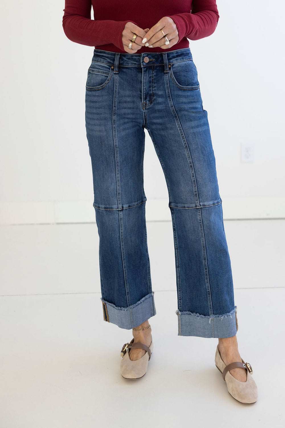 Layton Risen Cropped Wide Leg Jeans