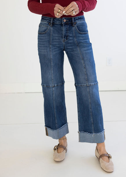 Layton Risen Cropped Wide Leg Jeans product view