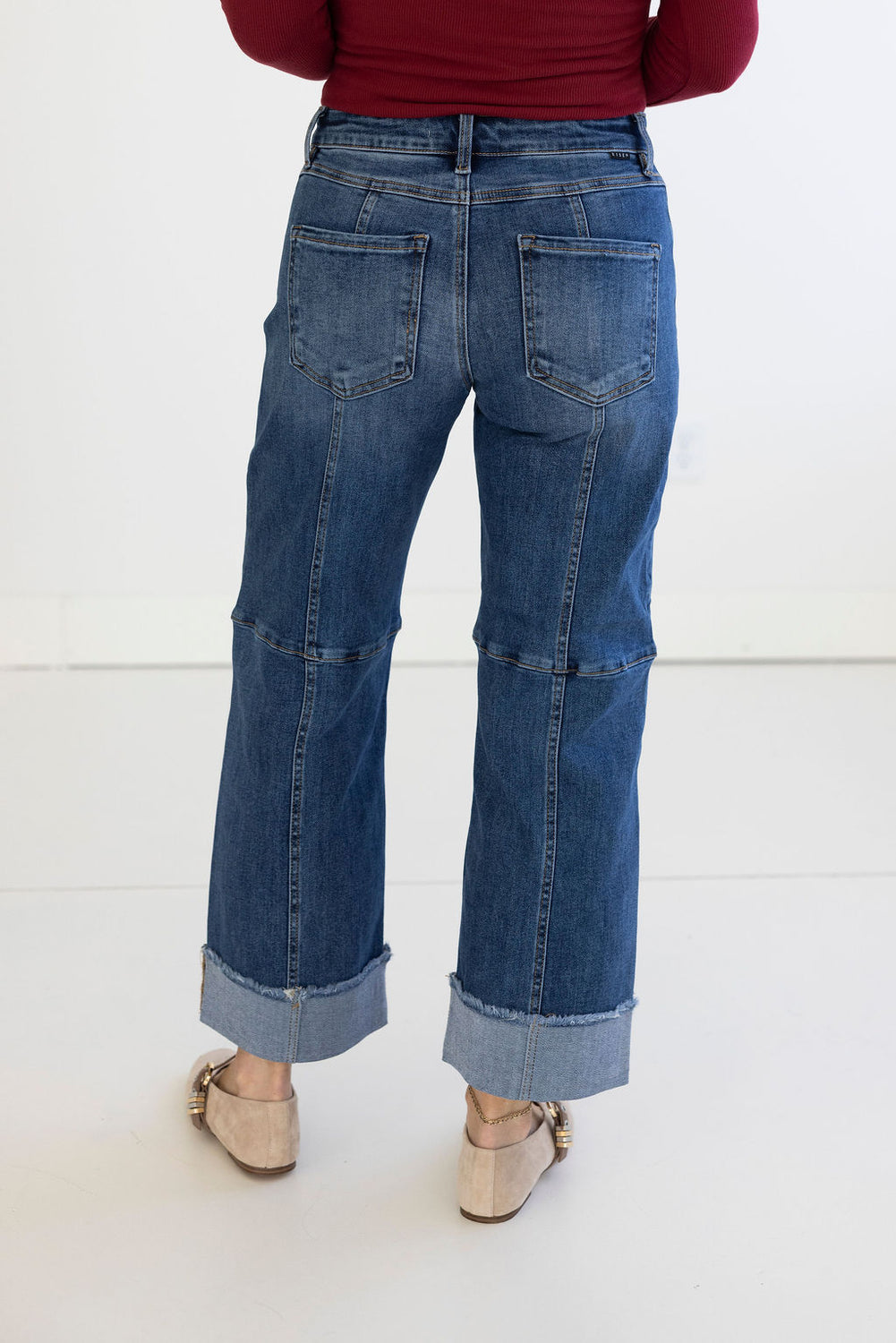 Layton Risen Cropped Wide Leg Jeans