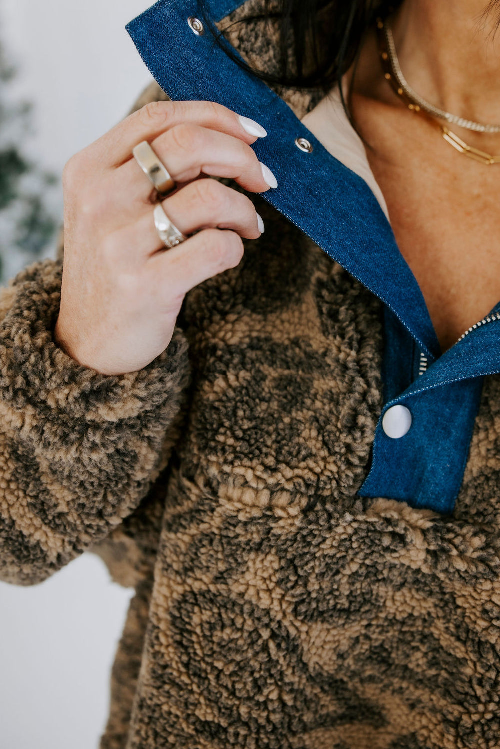 Beatrice Paisley Sherpa Pullover