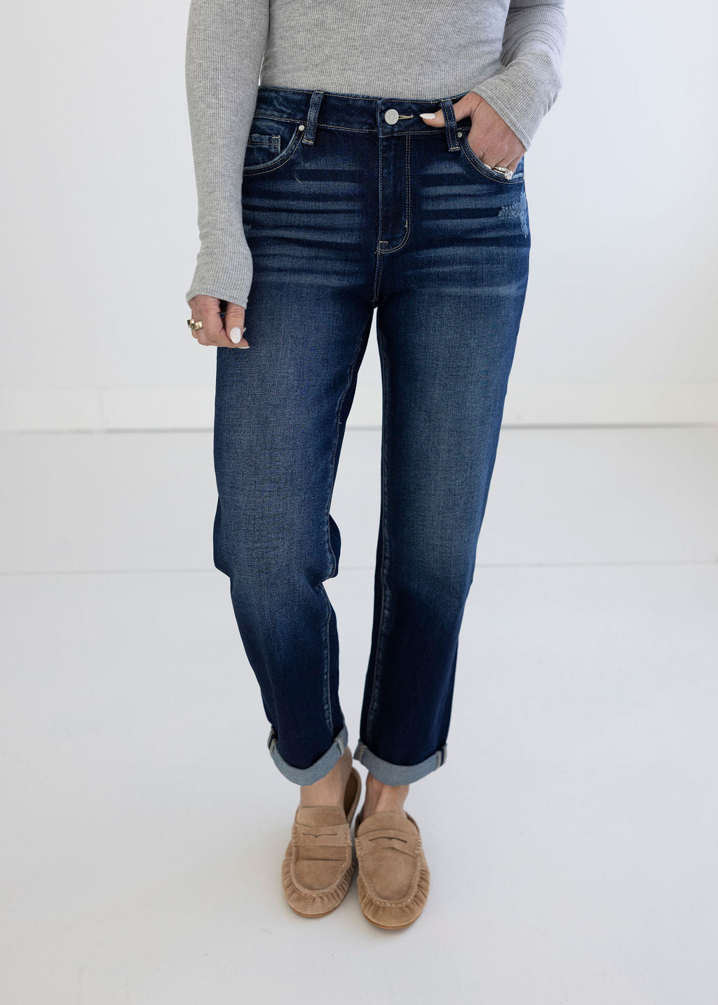 image of Janis Petra Baggy Straight Jeans