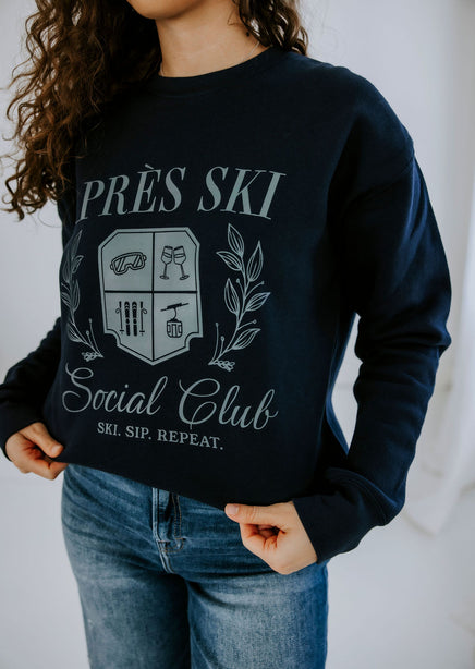 Apres Ski Sip Repeat Graphic Crew product view