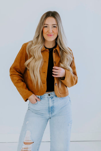 Daulton Cropped Suede Jacket