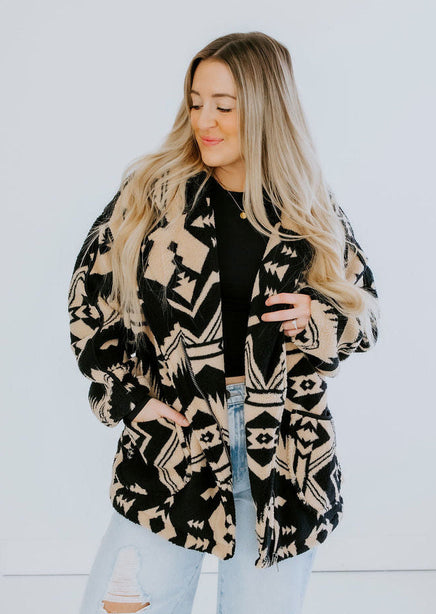 Radah Aztec Sherpa Jacket product view