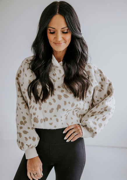 Farah Animal Print Cropped Hoodie product view