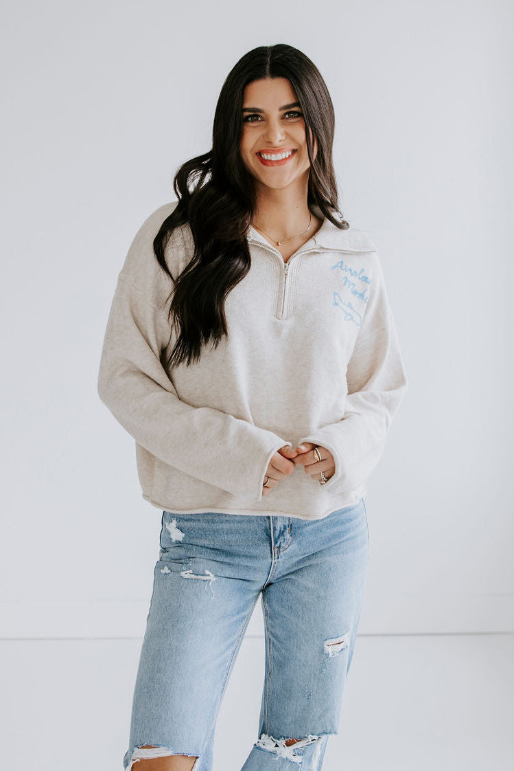 image of Airplane Mode Half Zip Pullover