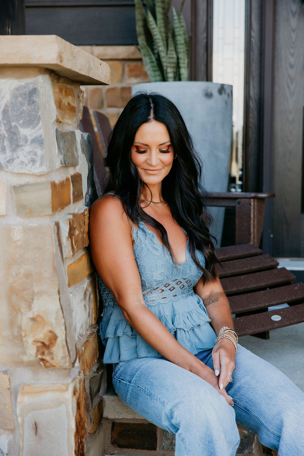 Mindy Lace Ruffle Tank