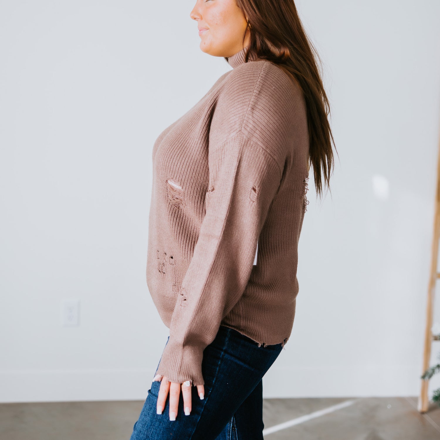 Ettie Distressed Sweater by Lily and Lottie