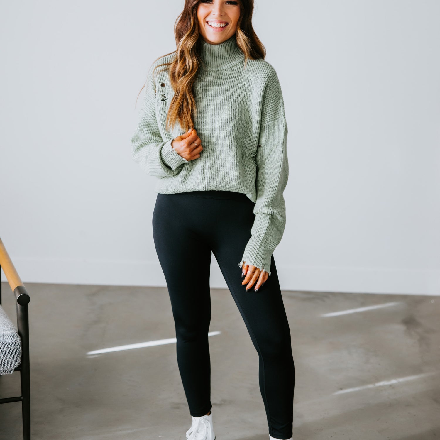 Ettie Distressed Sweater by Lily and Lottie