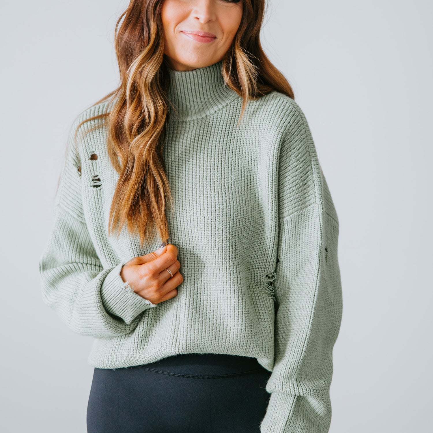 Ettie Distressed Sweater by Lily and Lottie