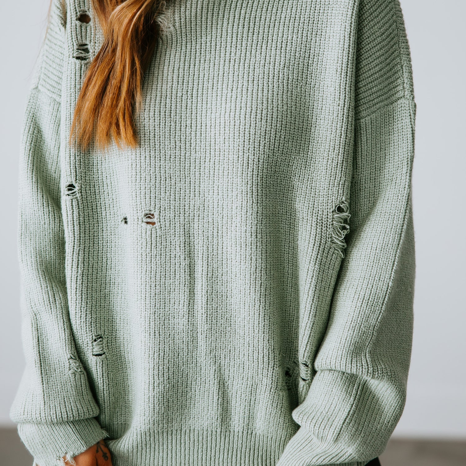 Ettie Distressed Sweater by Lily and Lottie