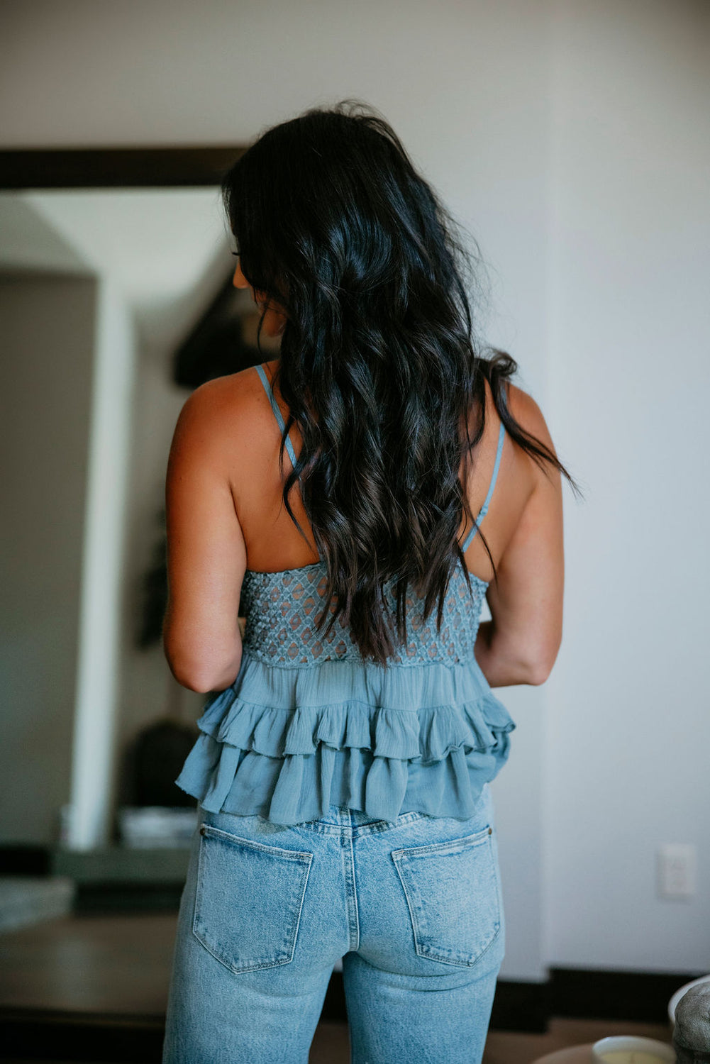 Mindy Lace Ruffle Tank