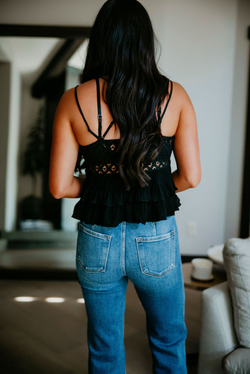 Mindy Lace Ruffle Tank