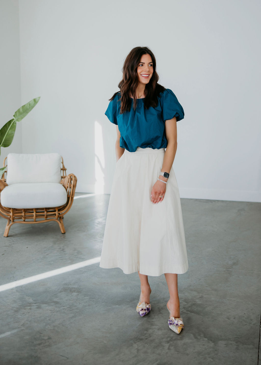 Ryen Bubble Hem Blouse