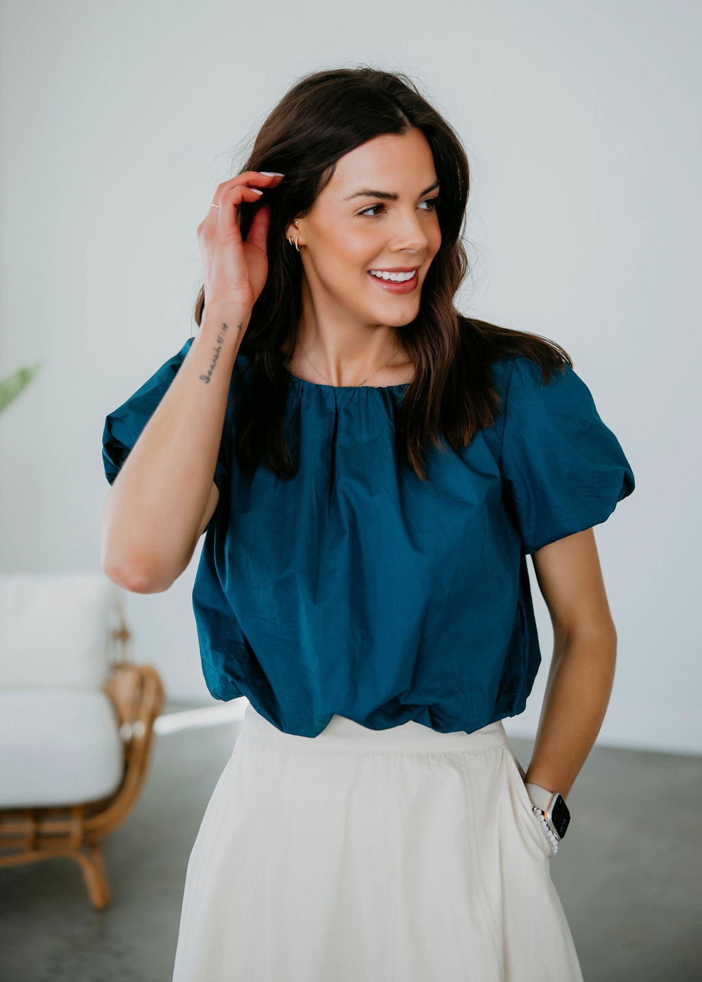 Ryen Bubble Hem Blouse