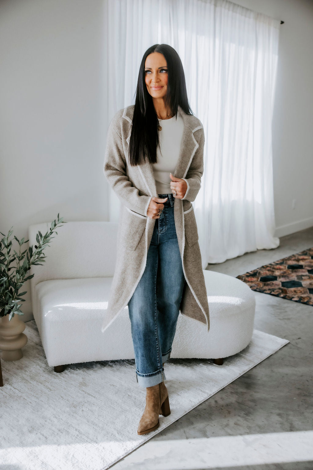 image of Vickie Longline Knit Jacket