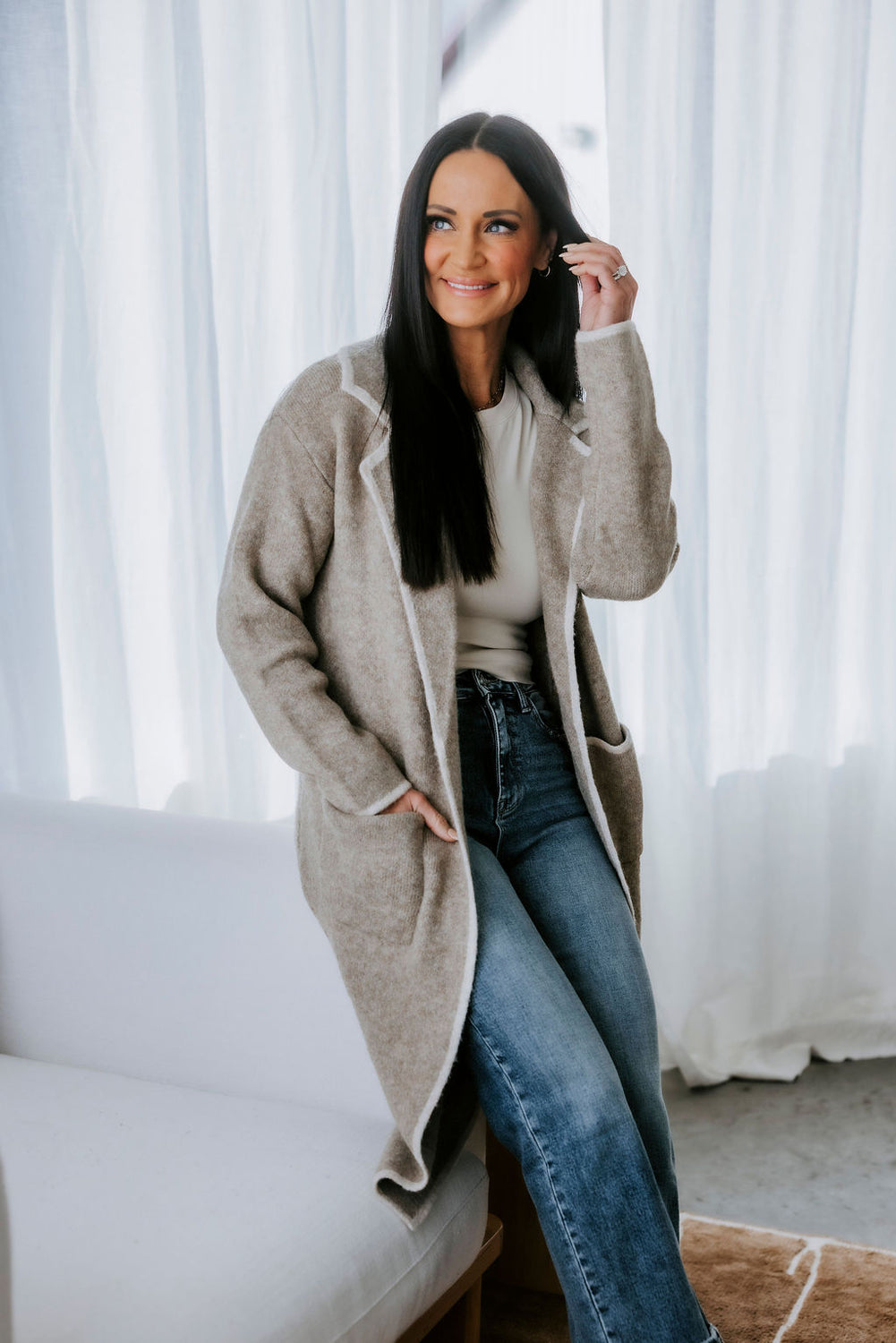 Vickie Longline Knit Jacket