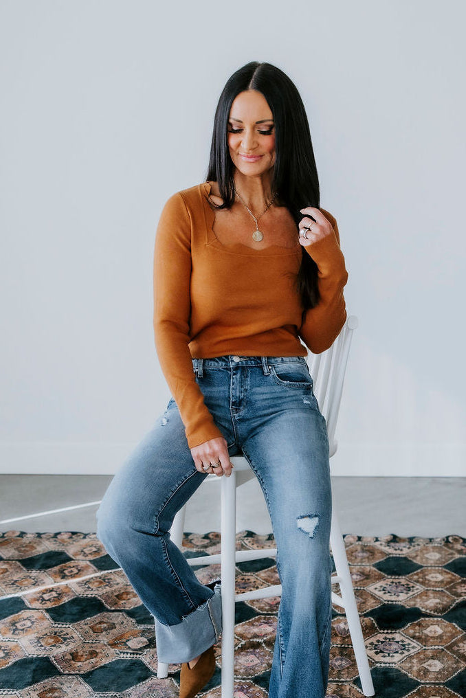 Finley Scallop Knit Top