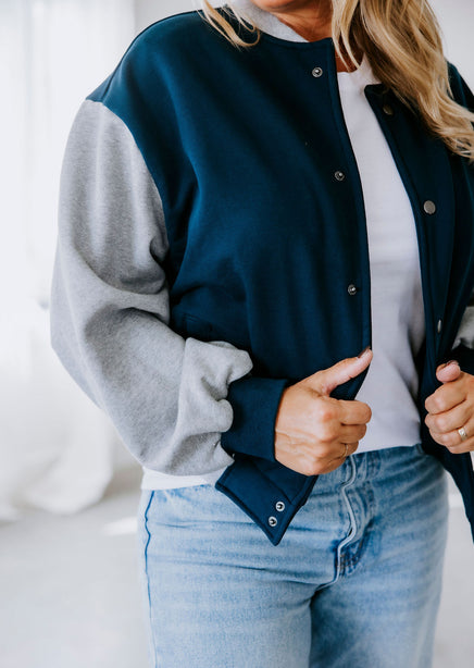 Channing Fleece Varsity Jacket product view