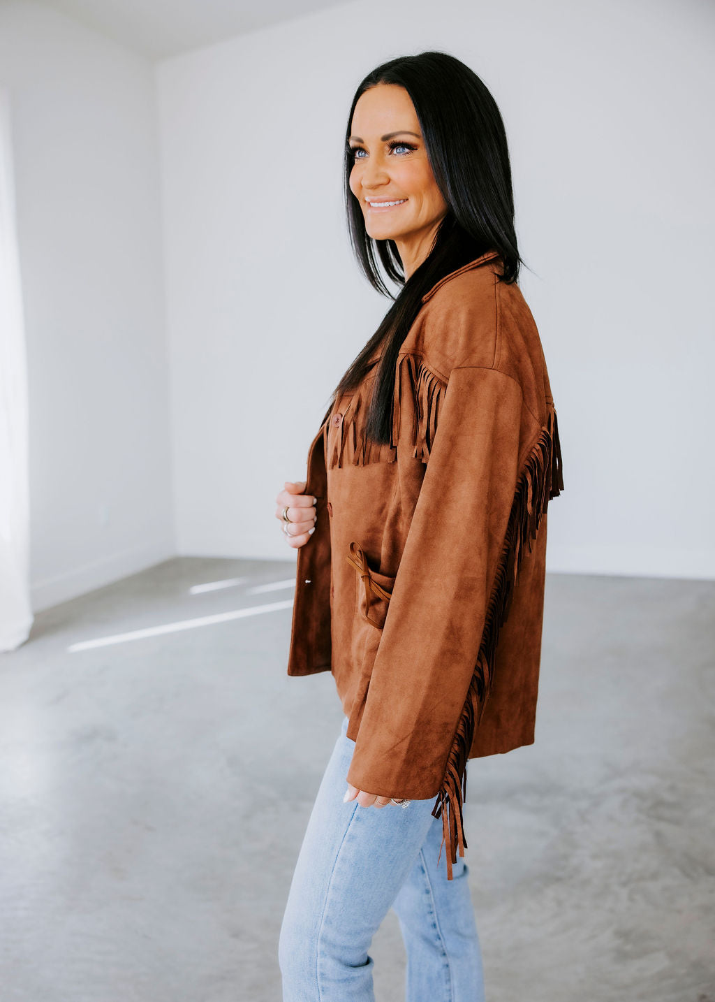 Loretta Suede Fringe Jacket