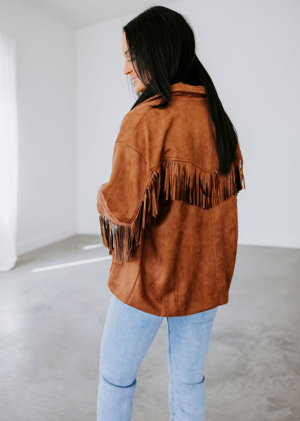 Loretta Suede Fringe Jacket