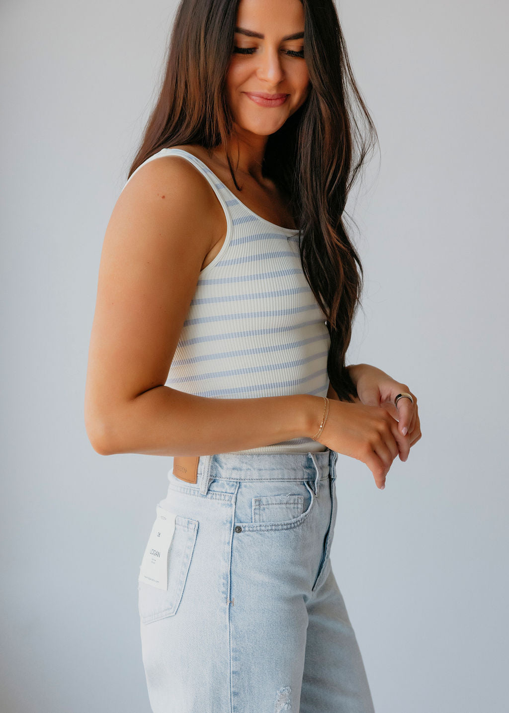 Ronnie Striped Rib Bodysuit