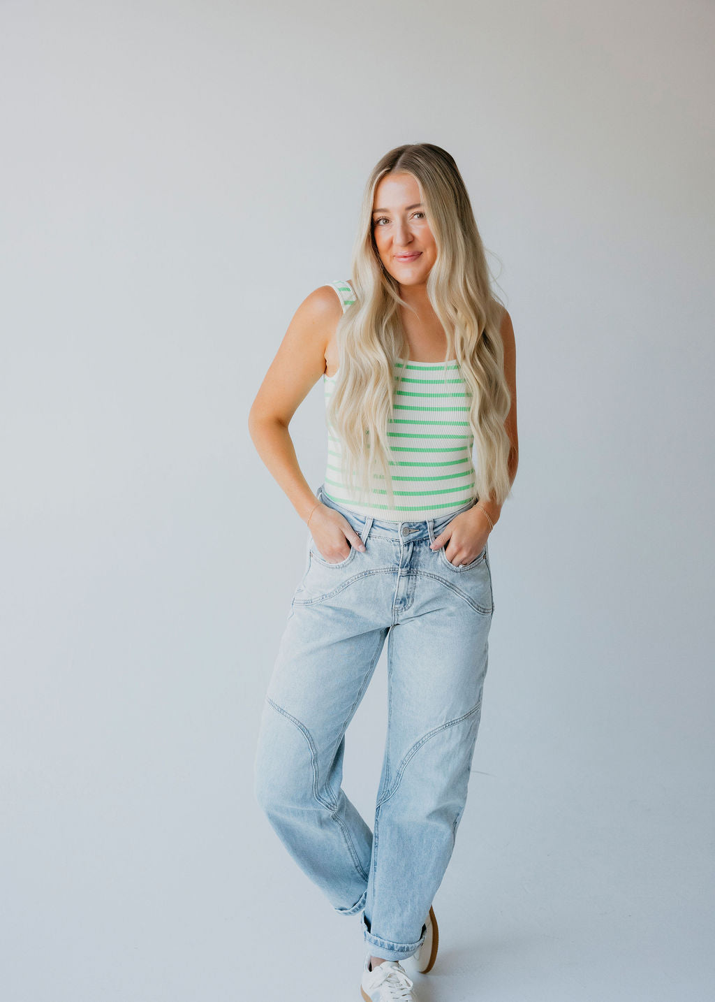 Ronnie Striped Rib Bodysuit