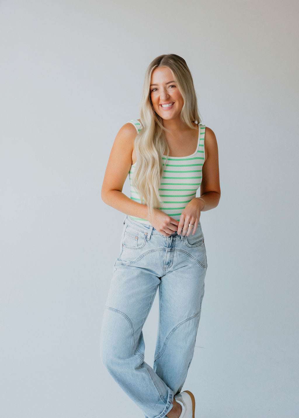 Ronnie Striped Rib Bodysuit