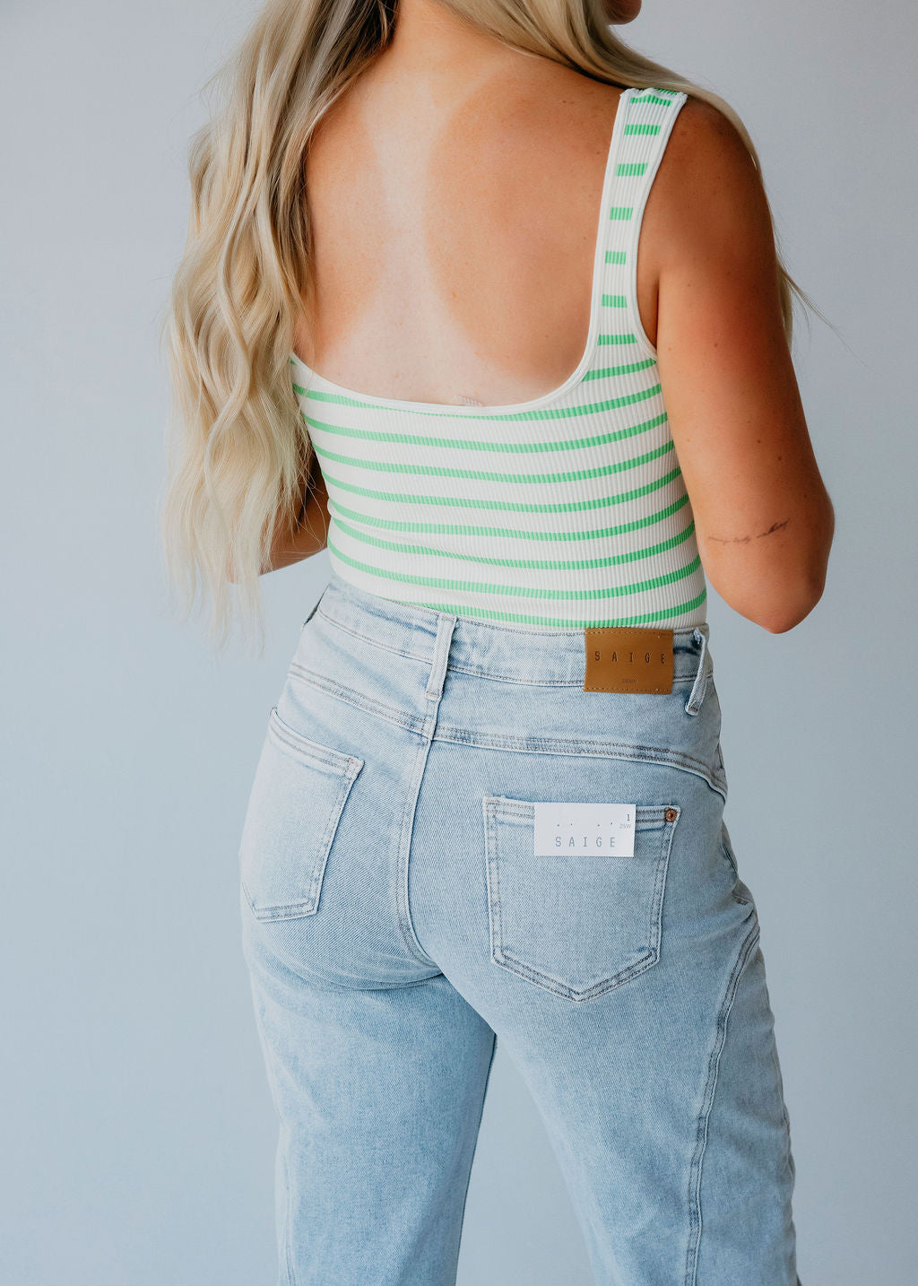 Ronnie Striped Rib Bodysuit