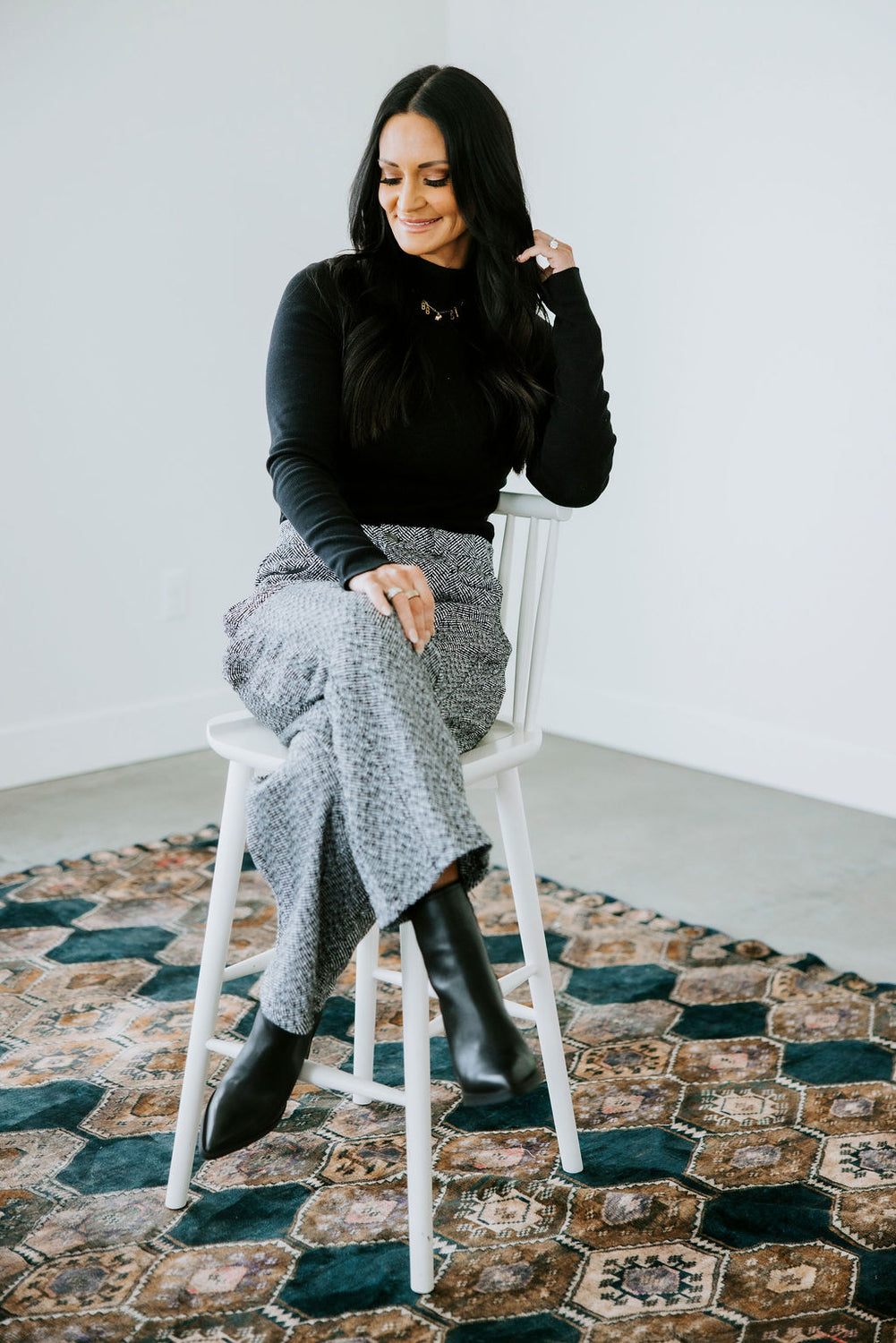 Charli Herringbone Barrel Pants