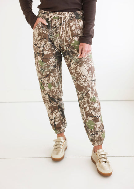 Mixed Sand Camo Joggers by Lily & Lottie product view