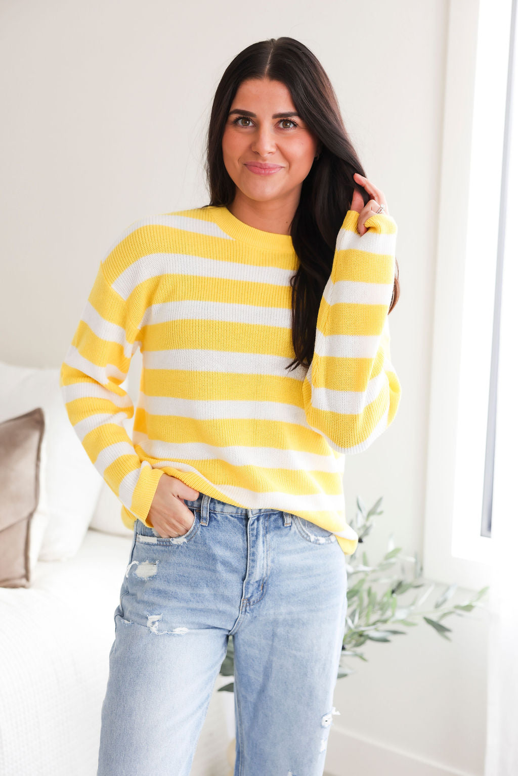 image of Kalen Striped Sweater