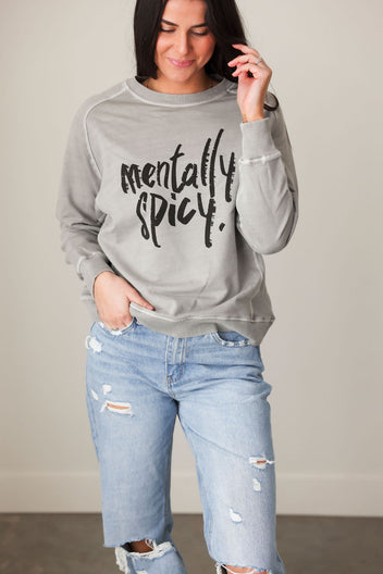 Mentally Spicy Graphic Crew