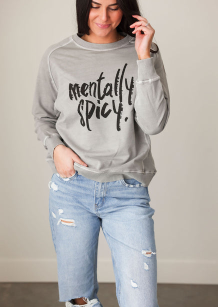 Mentally Spicy Graphic Crew product view