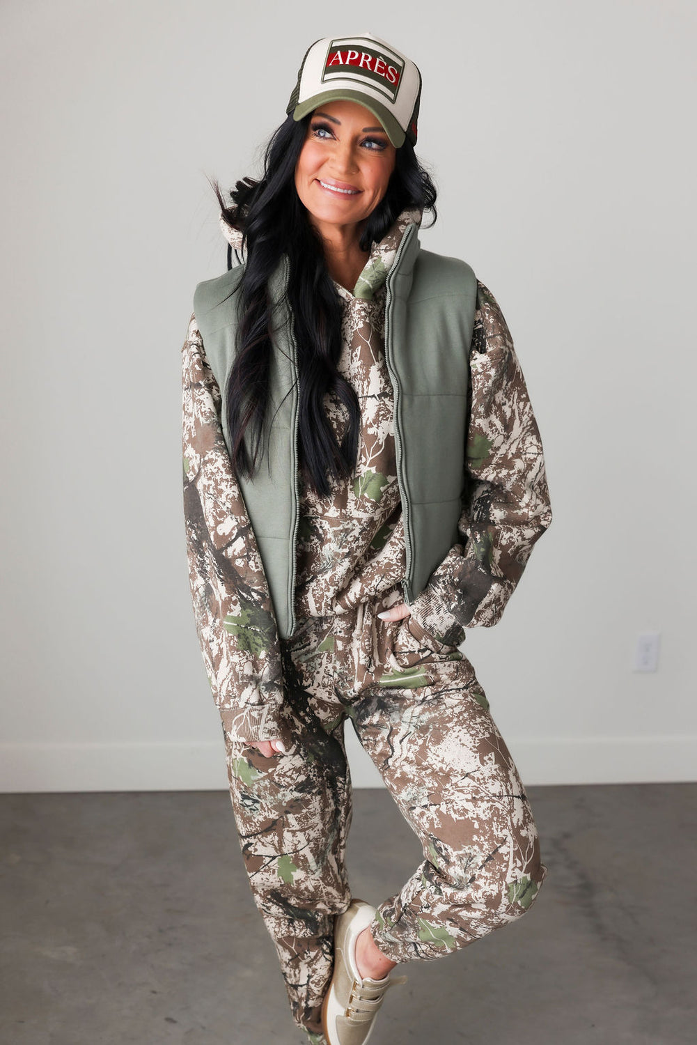 Mixed Sand Camo Hoodie by Lily & Lottie