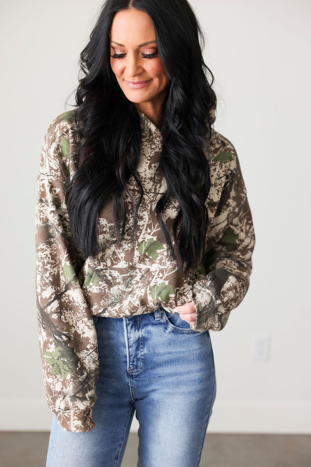 Mixed Sand Camo Hoodie by Lily & Lottie