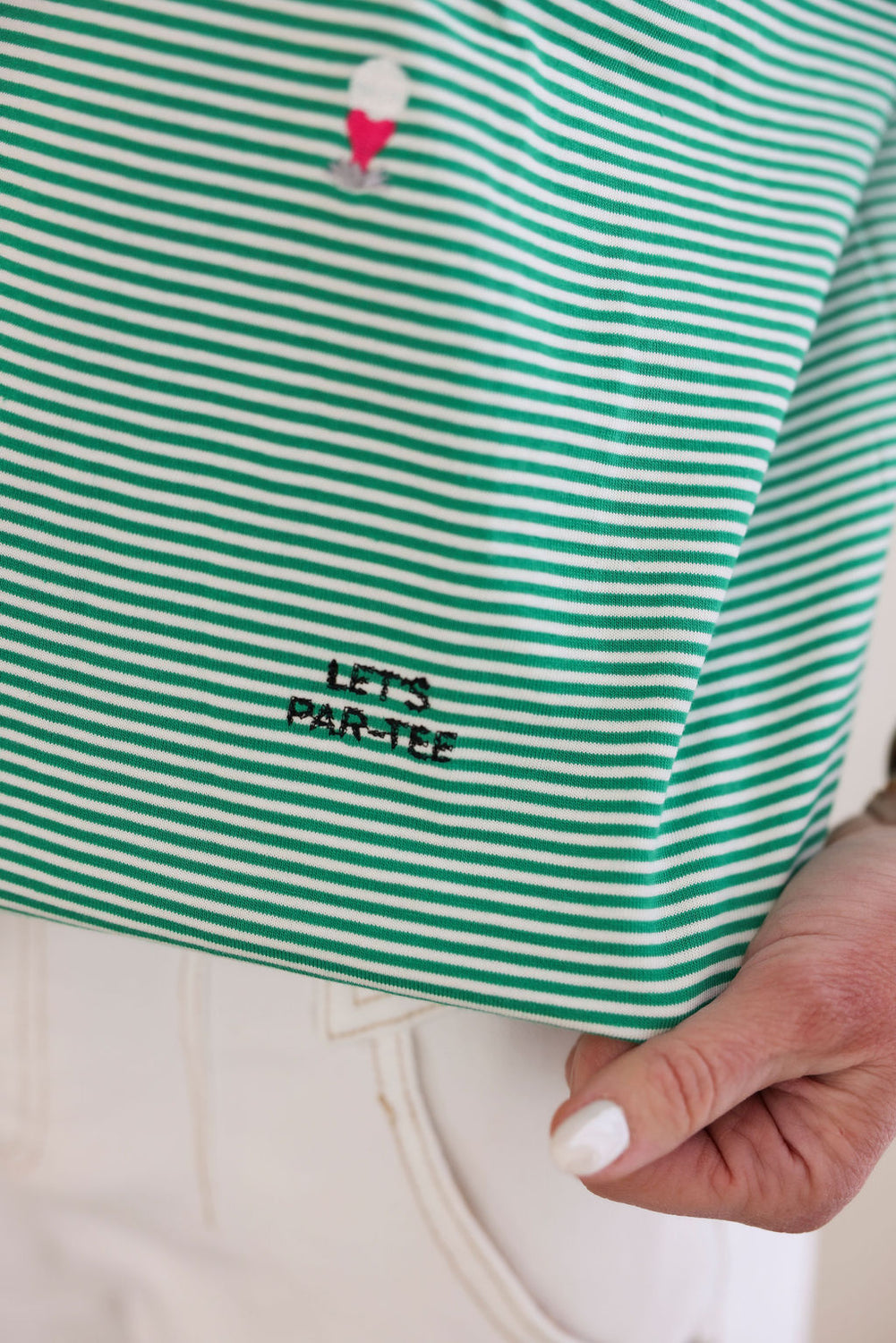 Golf Icon Striped Tee