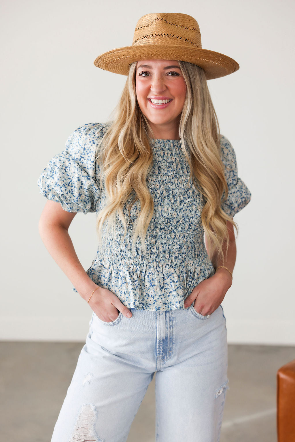 image of Morgen Smocked Top