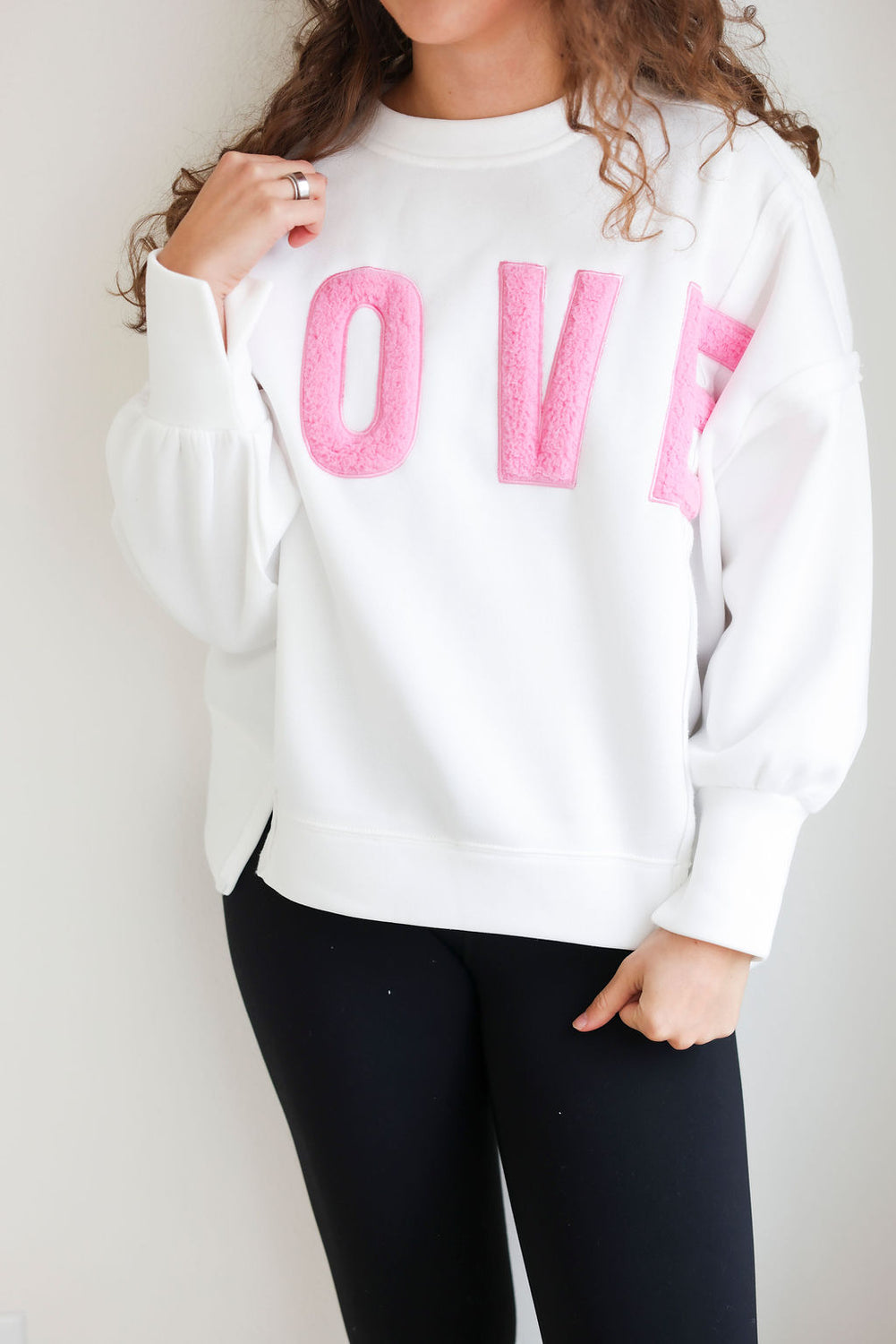 Love Exposed Seam Sweatshirt